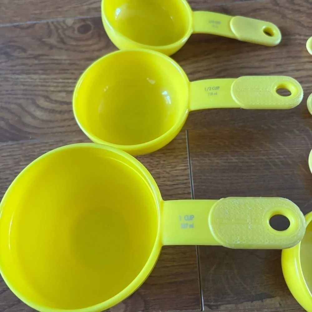 Yellow Measuring Cups and Spoons Set
